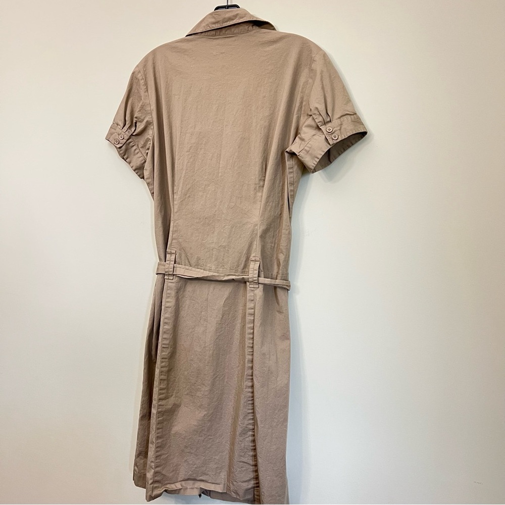 Smart Set Tan short sleeve Size 13 Large shirt dress button tshirt dress coverup - Picture 3 of 17